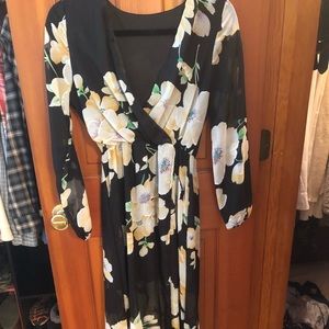 Long sleeve floral dress